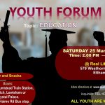 Advert and Invitation to YOUTH FORUM at Real Life Centre in Eltham, London.