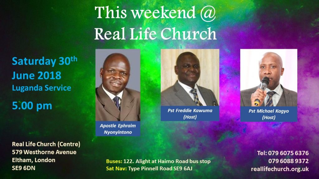 Real Life Church Eltham -leaflet 30th June 2018