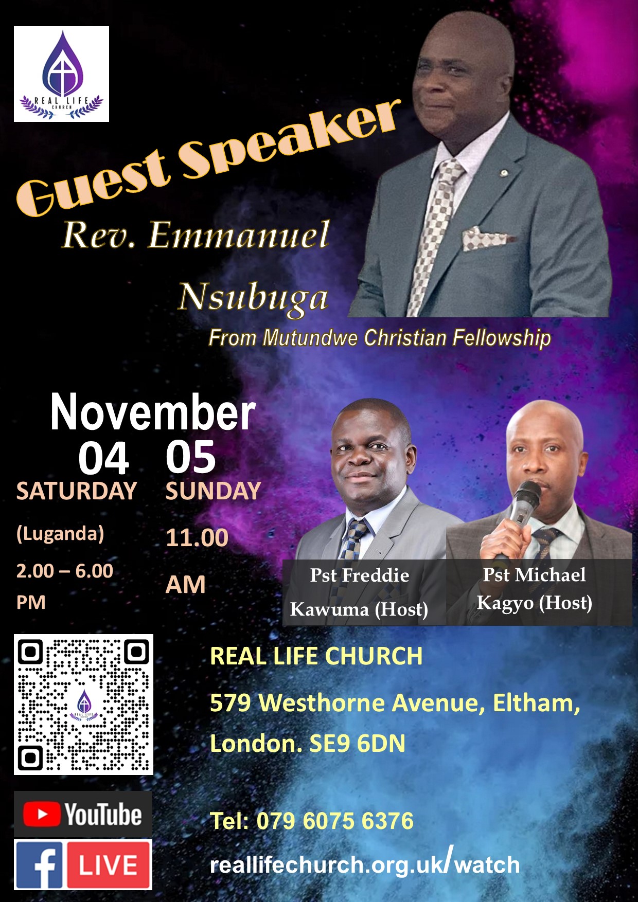Guest Speaker – Pastor Emmanuel Nsubuga – November