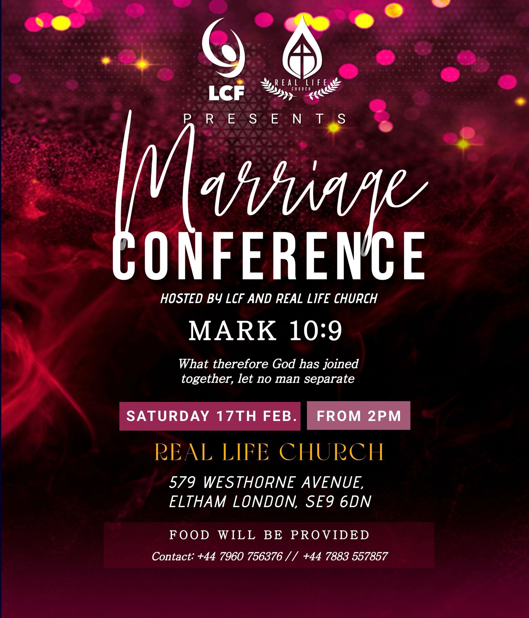 Marriage Conference – Saturday 17 Feb 2024